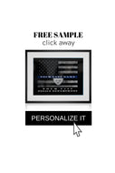 Retirement Police officer gift Customized Thin Blue line Flag Police officer gift