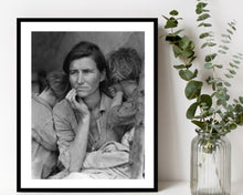Load image into Gallery viewer, Great Depression 1929 Migrant Mother framed art