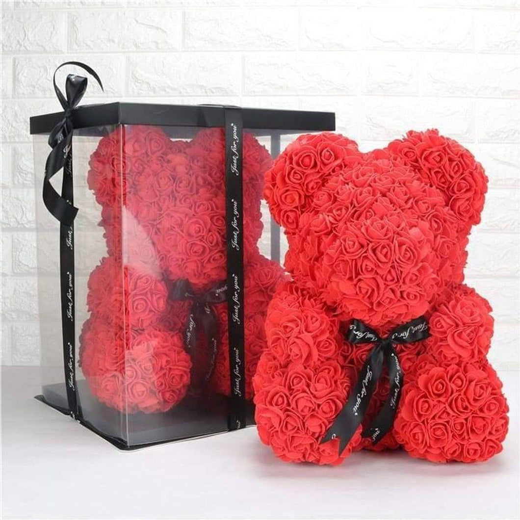 ROSE TEDDY BEAR WITH GIFT BOX 10 inch