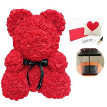 Load image into Gallery viewer, ROSE TEDDY BEAR WITH GIFT BOX 10 inch