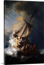 Load image into Gallery viewer, Rembrandt Christ In The Storm On The Sea Of Galilee Wall Art print Rembrandt Framed art Home Decor Rembrandt art Rembrandt print