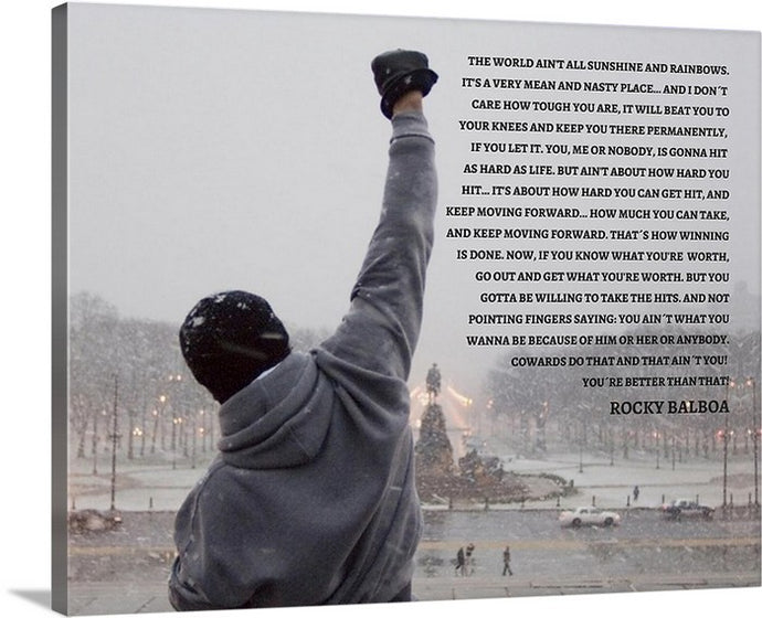 Rocky Balboa Quote, Rocky Balboa Canvas, Canvas print, Rocky Balboa Poster, Rocky Balboa Quote, Motivational quote