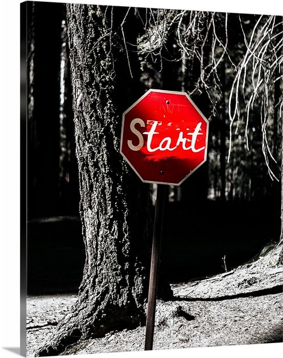 Start Hustle Motivational canvas print wall art